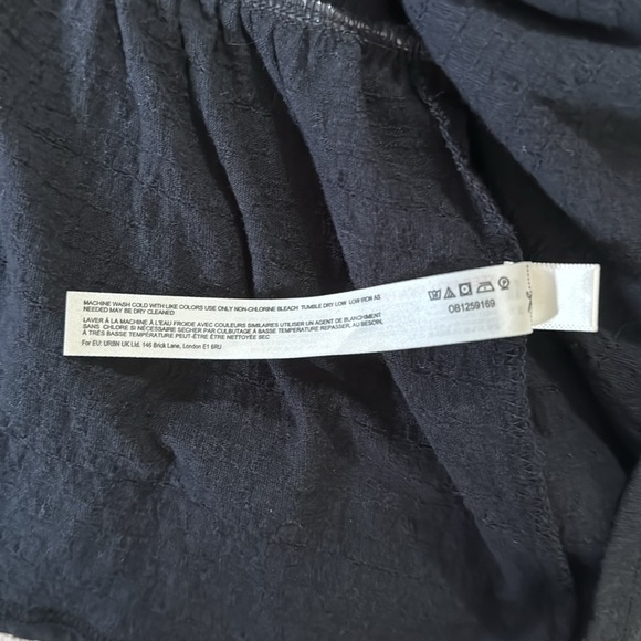 FP Beach Black Pull Over Collared Cotton ‎ Long Sleeve Baby Doll Dress - Picture 9 of 12